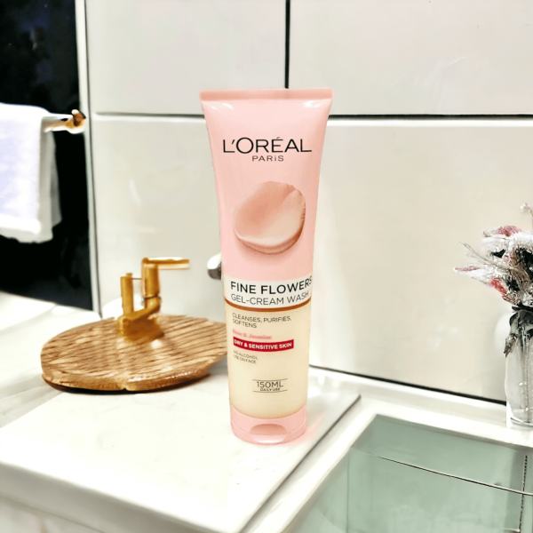 ژل کرم شستشوی صورت FINE FLOWERS لورآل LOREAL - Image 3