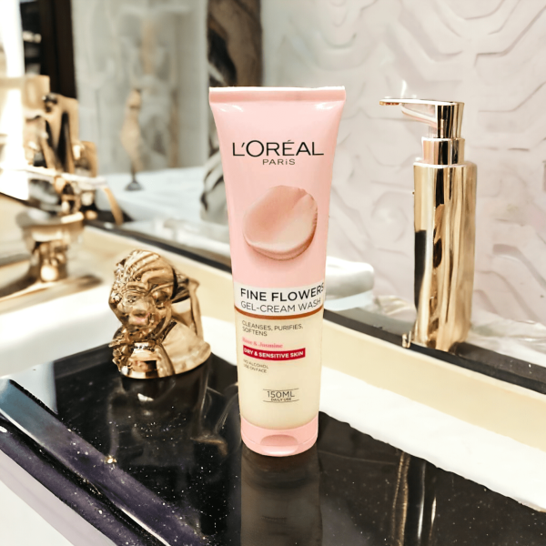 ژل کرم شستشوی صورت FINE FLOWERS لورآل LOREAL - Image 5